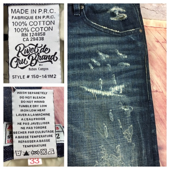 Rivet de Cru Jeans Mens Rivet De Cru Andrew Relaxed Straight Leg